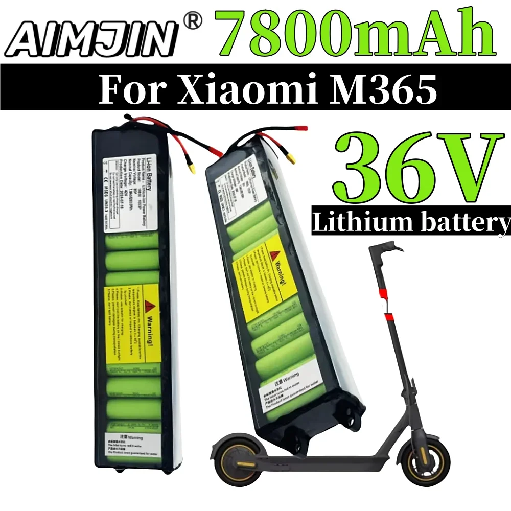 36V For Xiaomi M365 Electric Scooter Battery Pack, 7800mAh, Built-in BMS Protection, Long-Lasting Range