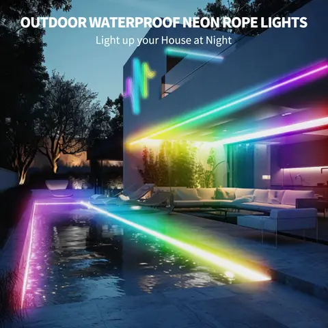 एलईडी नियॉन आरजीबीआईसी लाइट्स 8एम 16एम 72एलईडी/एम एलईडी लाइट्स आरएफ रिमोट के साथ ब्लूटूथ लचीला वाटरप्रूफ म्यूजिक सिंक DIY डिज़ाइन लाइट्स सजावट 8 best sales नियॉन एलईडी पट्टी - №2