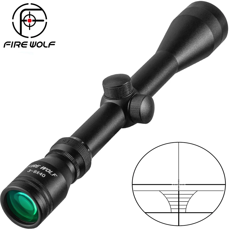 3-9X40 Hunting Air Rifle Scope Wire Rangefinder Reticle Crossbow or Mil Dot Reticle Riflescope Tactical Optical Sights