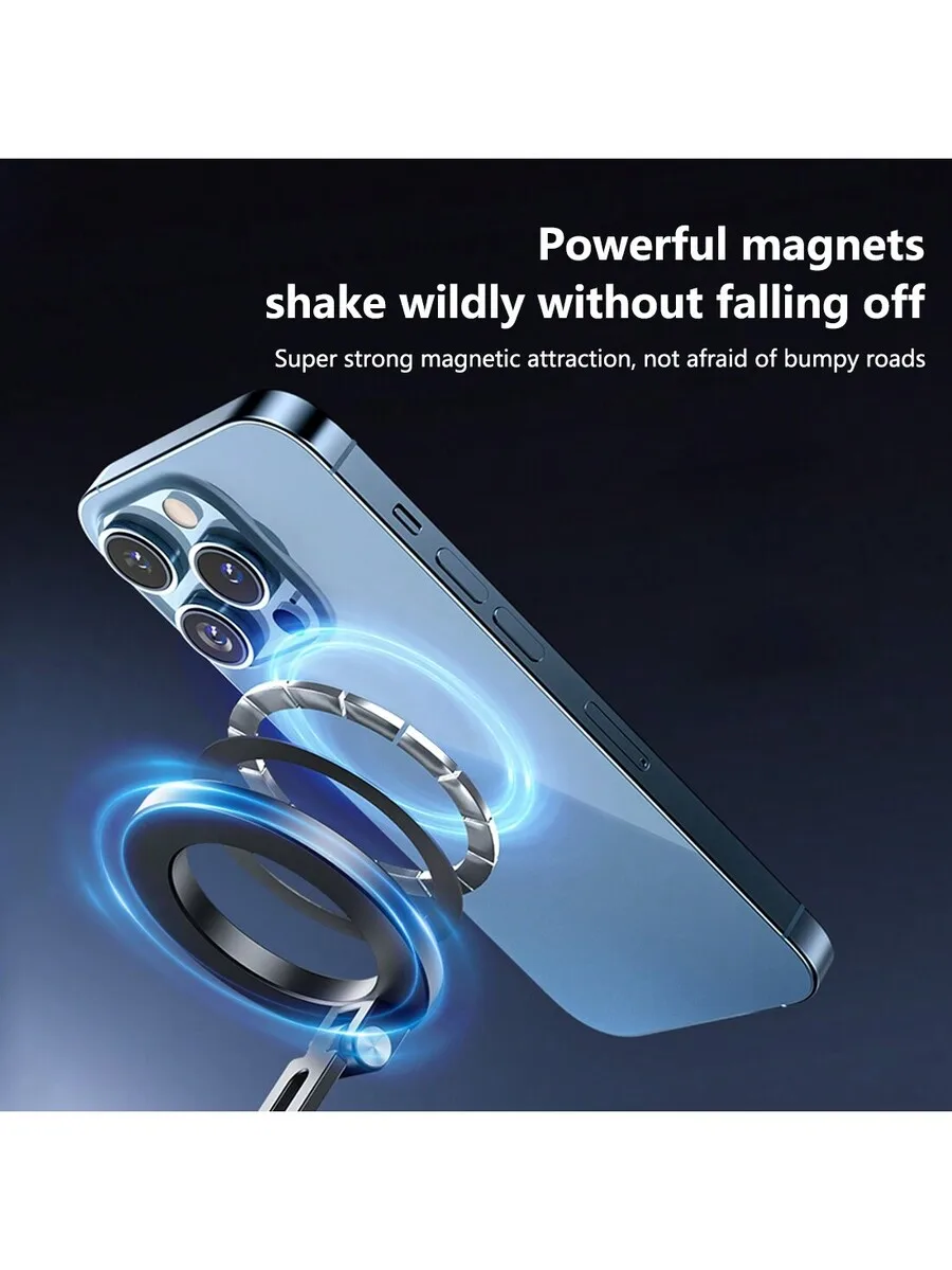 

Magnetic Car Phone Holder Dashboard With Vacuum Adsorption 360° Adjustable Aluminum Alloy Mount