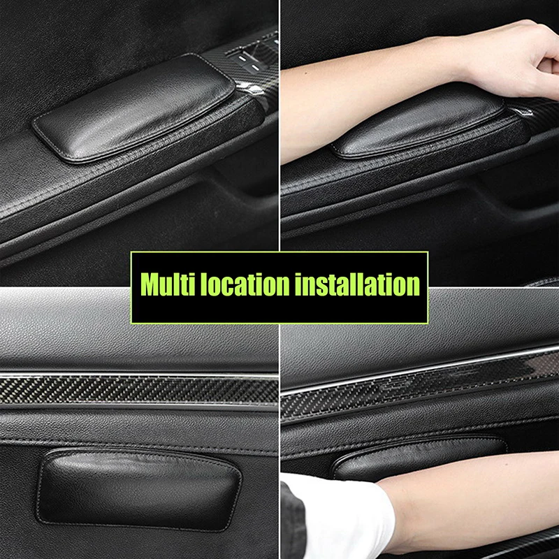 PU Leather Car Leg Knee Cushions Elbow Pad Auto Door Center Control Armrest Soft Pad Car Interior Leg Knee Thigh Support Cushion