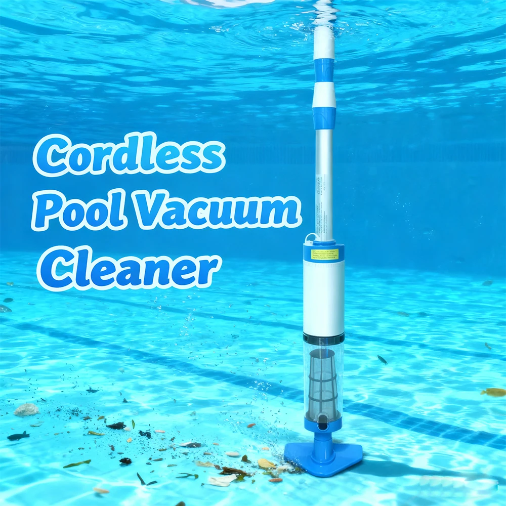 Elektrischer Pool-Staubsauger, wiederaufladbarer Hand-Pool-Staubsauger, tragbarer kabelloser Pool-Saugreiniger mit Zubehör