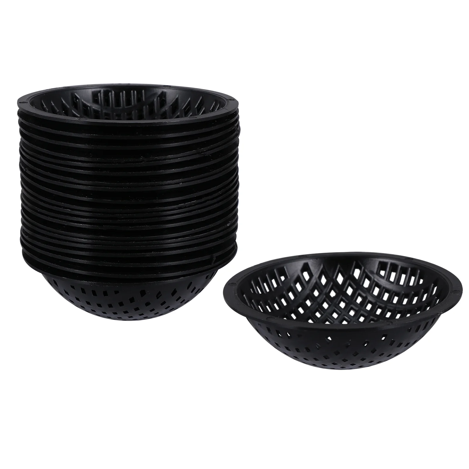 20 Pcs Flowerpot Mesh Pads Plastic Bowl Shape Grid Bottom Gasket Prevent Soil Leakage Increase Air for Bonsai