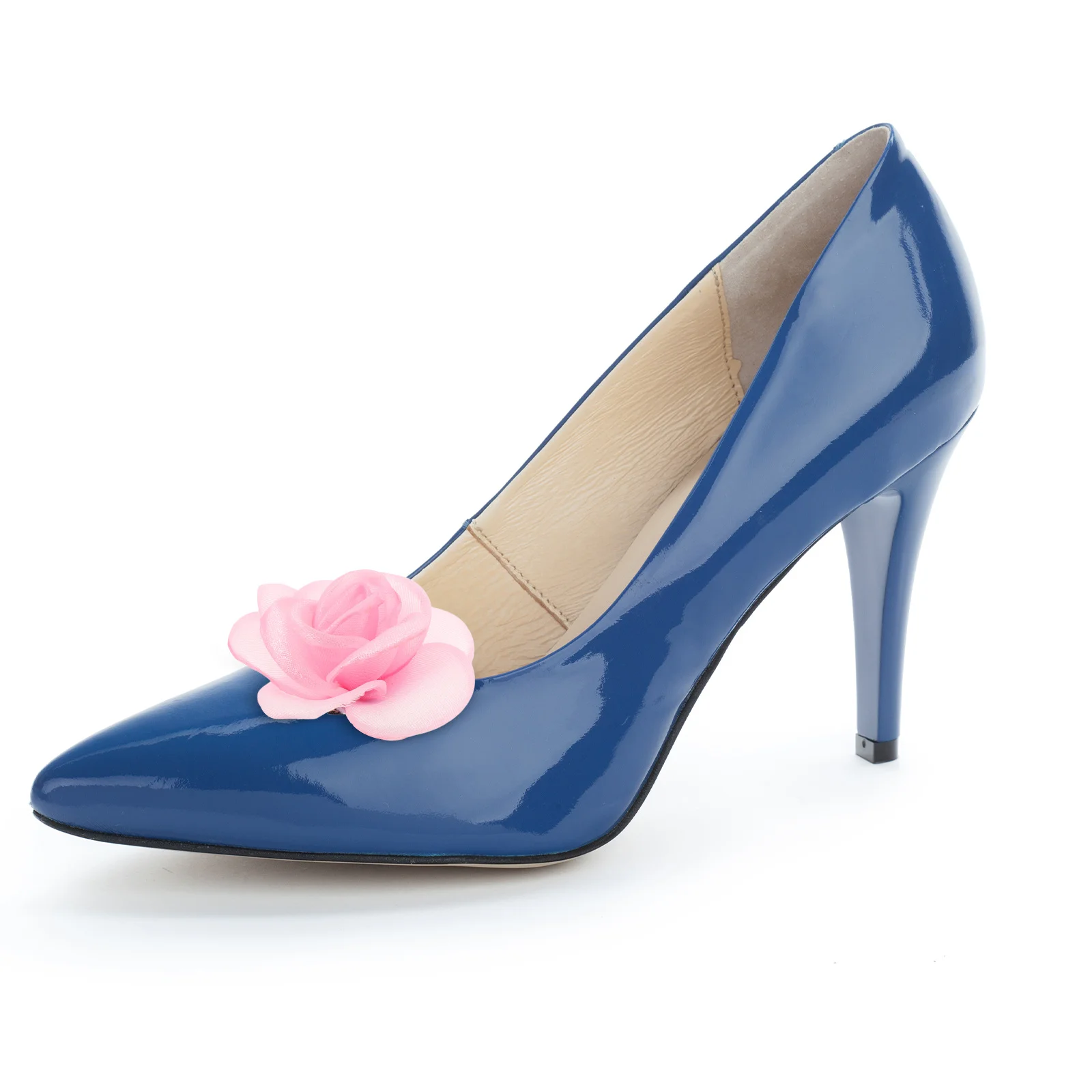 2 قطعة مقاطع أحذية عالية الكعب زهرة اليدوية النسيج ارتفع الديكور أبازيم قابلة للإزالة إكسسوارات الأحذية الأنيقة لحفلات الزفاف #4