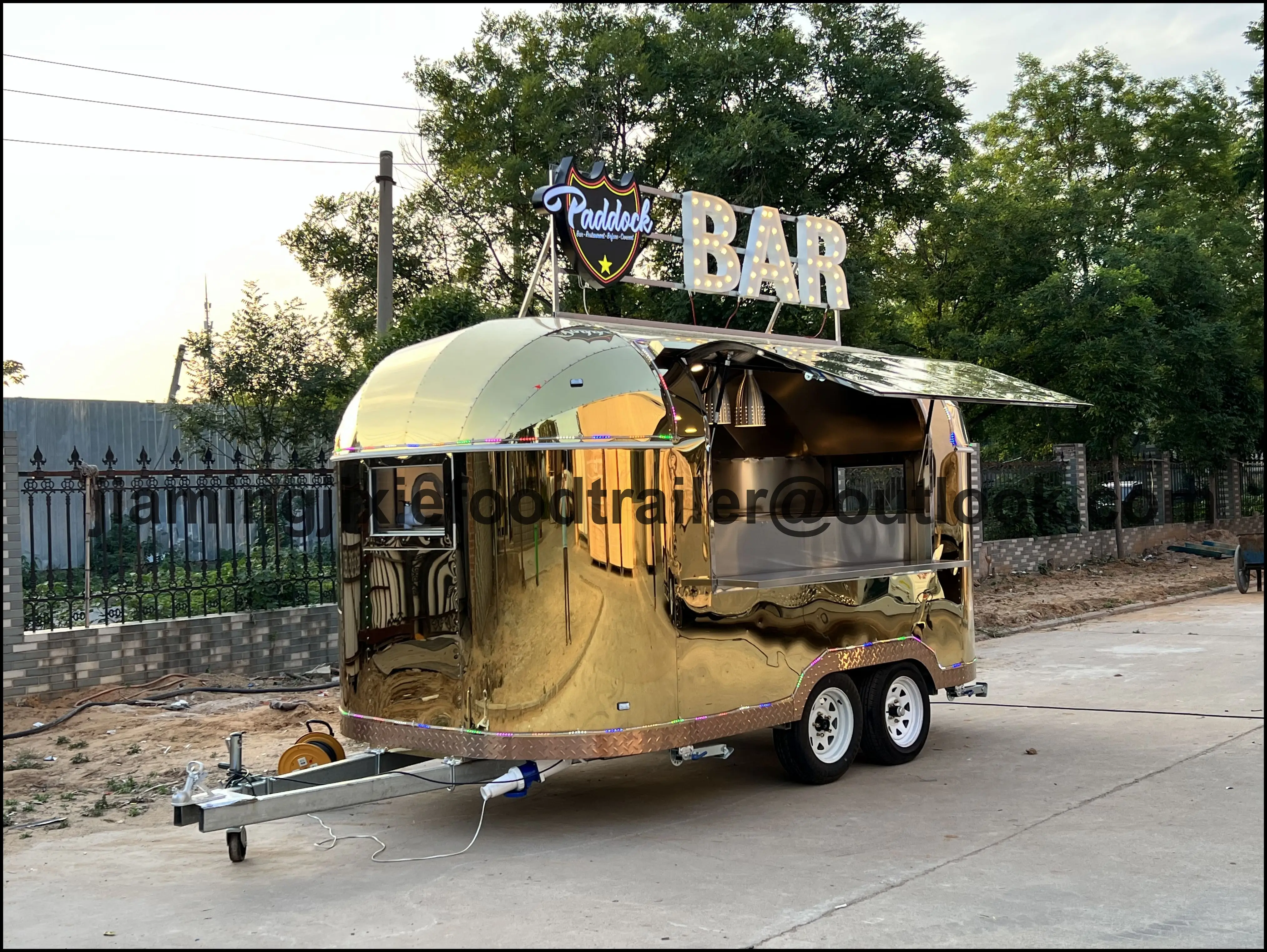 

Used Fiberglass Food Cart with Coffee Carrito De Comida BBQ Catering Trailer for Pizza for Candy and Chip Truak Camping