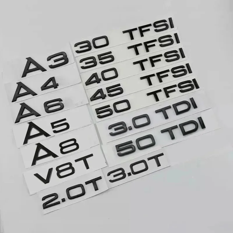 

Car Trunk sticker 3D ABS glossy black 2.0 2.5 3.0 4.0 5.0tdi 30 35 40 45 50 55 TDI for Audi A1 A3 A4 A5 A6 A7 A8 Q2 Q3 Q5 Q7 TT