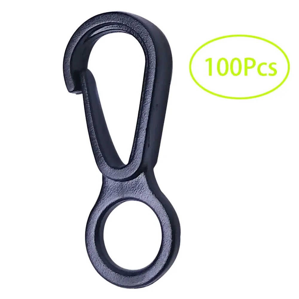 50Pcs 100Pcs Plastic Mini Circle Snap Hook Lobster Clip For Camping Hiking Backpack DIY Key Ring Keychain Clasp