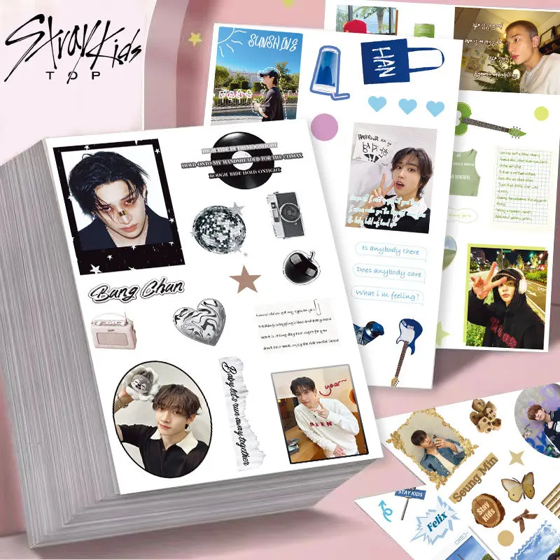 8 Adesivos Criativos SKZOO Stray Kids para Decoração de Celulares, Copos e Outros Itens - Presentes com Personagens Bang Chan e Felix