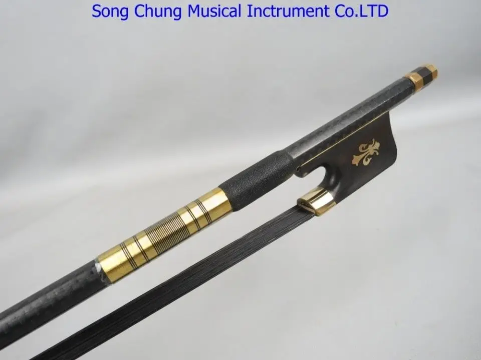 Best powerful plaid black Carbon fiber black Horsehair viola bow