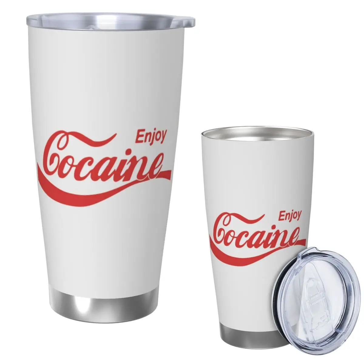 

Наслаждайтесь коканом, стакан из нержавеющей стали, кружки с вакуумной изоляцией, термохолодные чашки, соломинки с крышкой, 20 унций