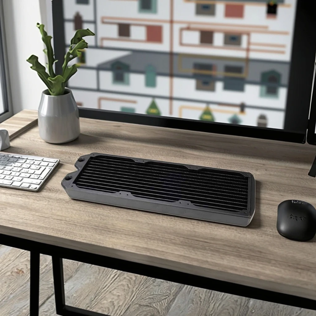 OCOCOO 360MM Radiator 120mm Copper G1/4 Thread DIY Computer Water Cooling System for PC Laptop Effective CPU Heat Dissipation