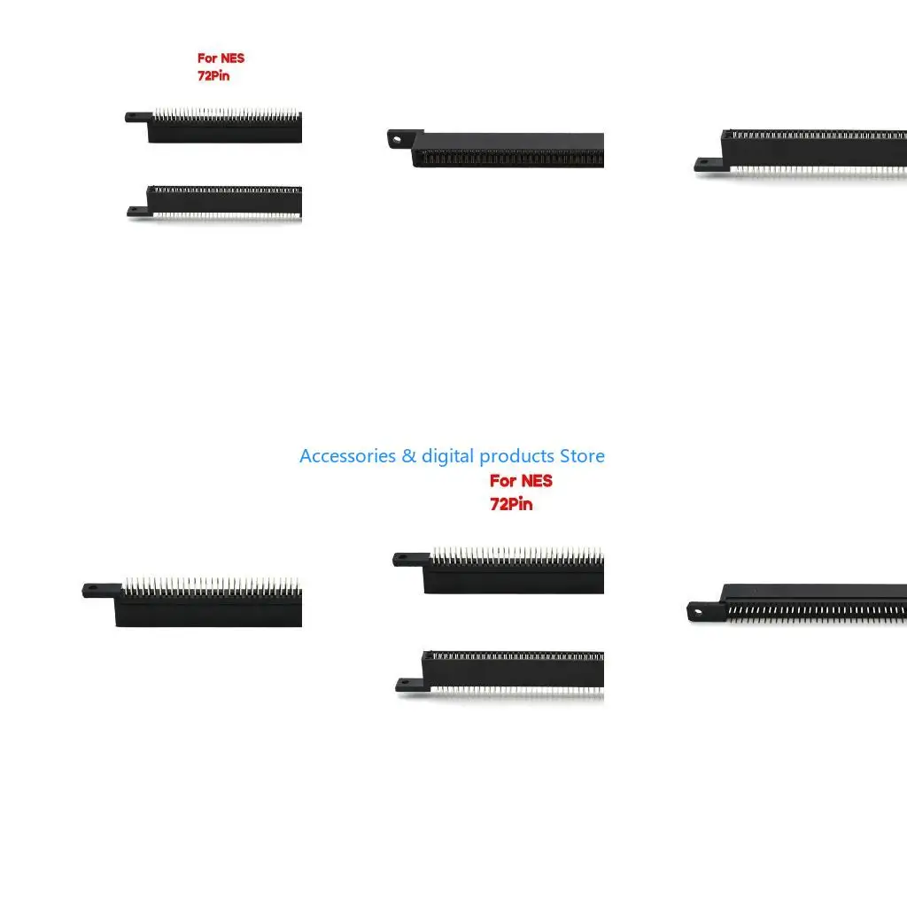 77JD Gaming Accessory 72 Pins Replacement Game Cartridge Socket Connector Suitable for NES Clone Console Entertainment System