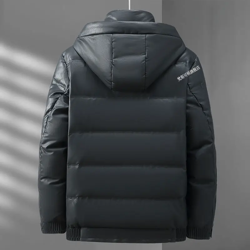 Men's Sheepskin Coat Large Thicken Hood Down Jacket Man High Quality Winter Genuine Leather Jacket Male Puffer Jacket Men Luxury