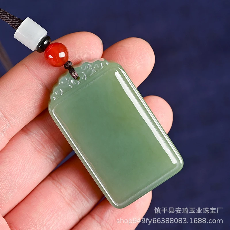 Natural Hotan Peace and Serenity Pendant, can be engraved, Ornament, Zigeon Jade Necklace,