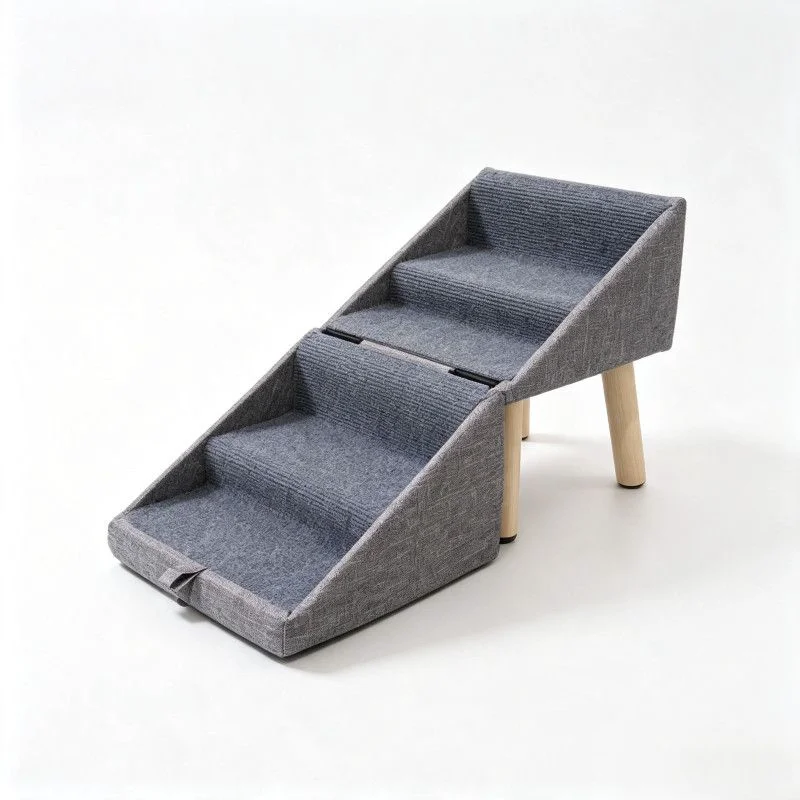 2 in 1 Foldable Pet Stairs Stool Dog Steps Ramp Multifunctional Pet Ladder for Small Dogs