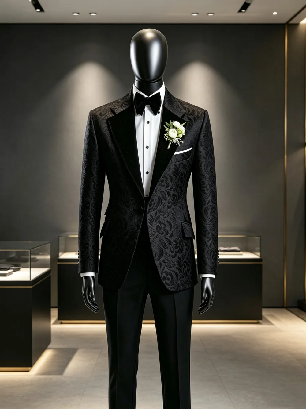 Formal Wedding Tuxedos Jacquard 2 Piece Set Jacket Pants Men Suits Design Velvet Notched Lapel Blazers Banquet Customized