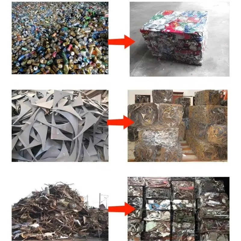 Customized Hydraulic Square Scrap Metal Baling Machine Mini Horizontal Scrap Iron Compactor Baler Press Machine