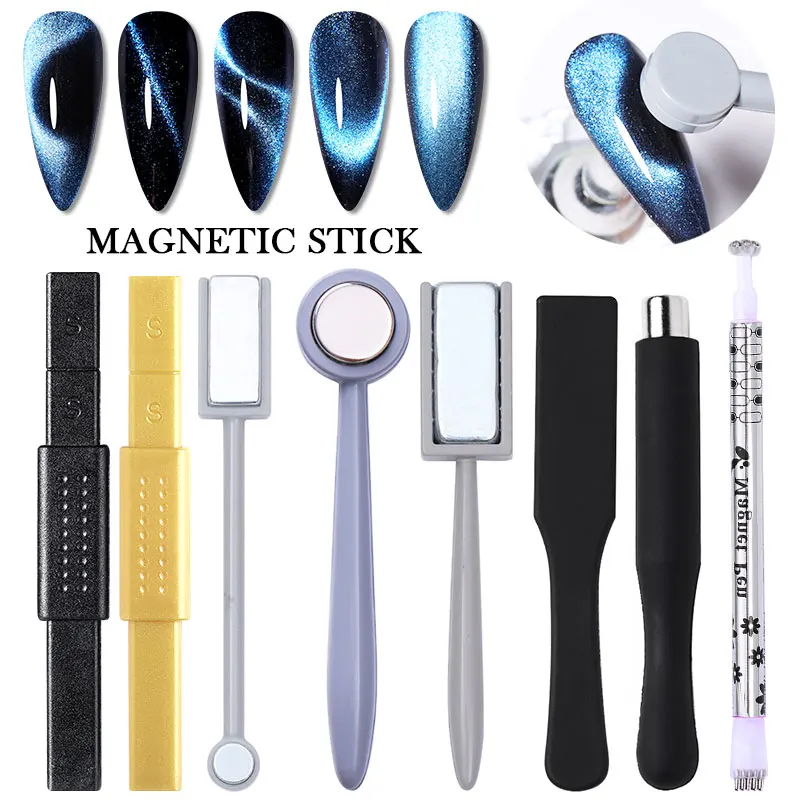 

1 Pc Silicone Magnet Stick Strong Effect Magetic Board For 9D Magnetic UV Gel Polish 3D Line Strip Multi-function Nail Tools