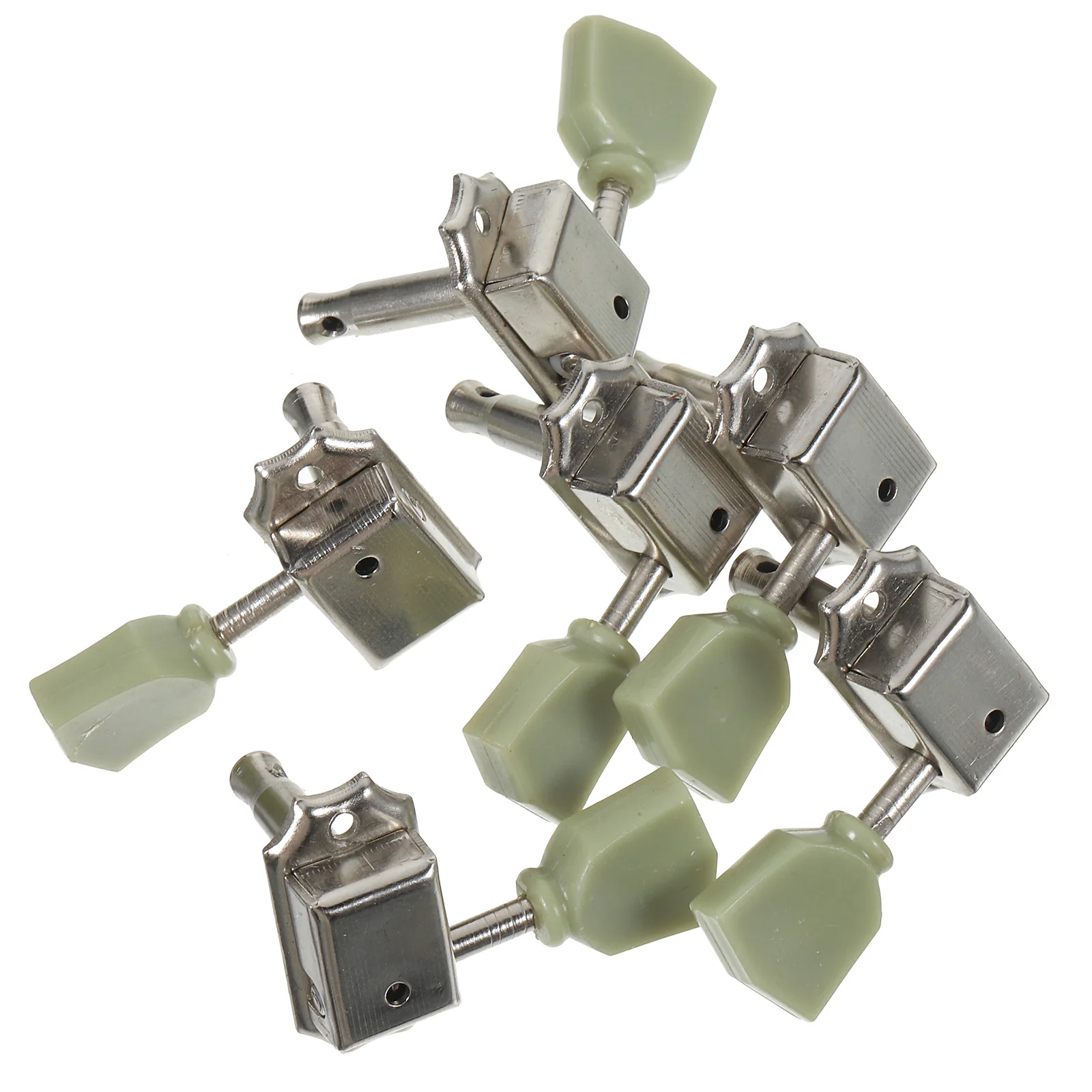 

6 Pcs String Tuner Piano Button Instruments Locking Tuners Metal Guitar Electric Pegs