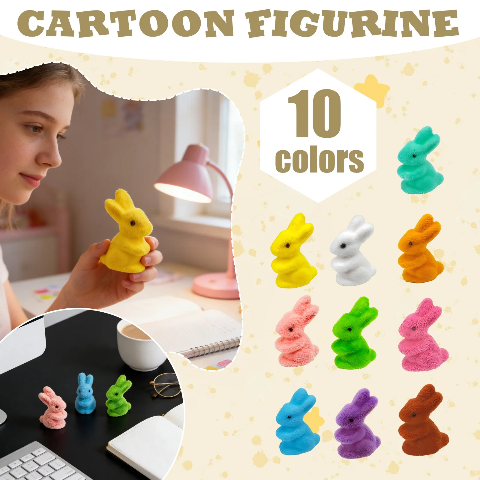 Colorful Foam Rabbit Realistic Rabbit Figurine Colorful Foam Easter Rabbit Ornament for Indoor Outdoor Holiday for Easter