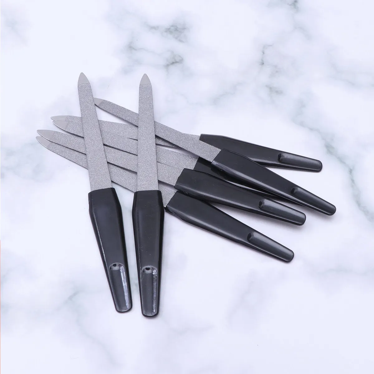 15pcs Nail Files Emery Board Manicure Tool Stainless Steel For Thick Nails Sanding Polish Removal Home Salon Use