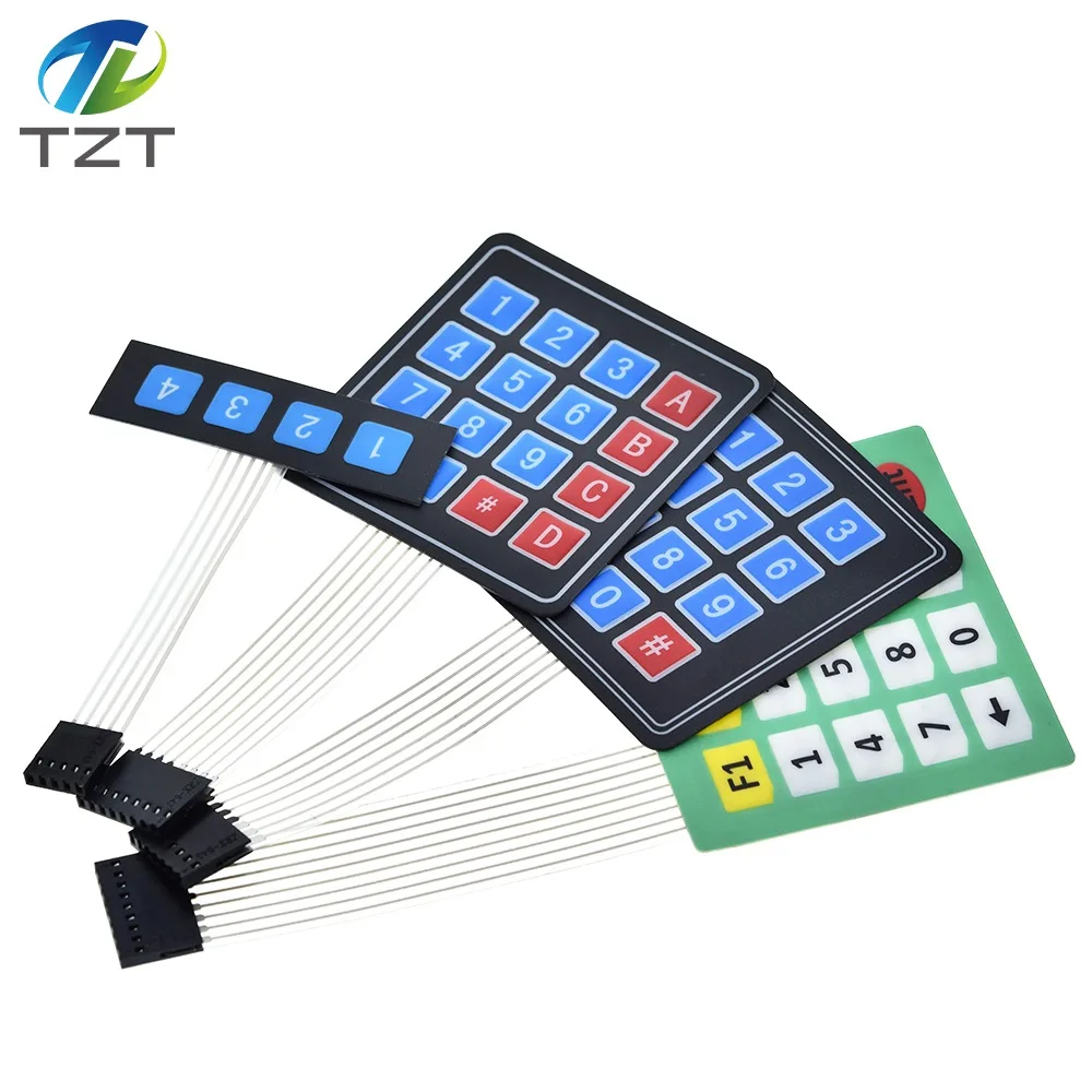 DIYTZT 1 x 4  4*4 Matrix Array Matrix keyboard 4 12 16 20 Key 1x4 3x4 4x4 4*5 membrane switch keypad for Arduino Smart Car