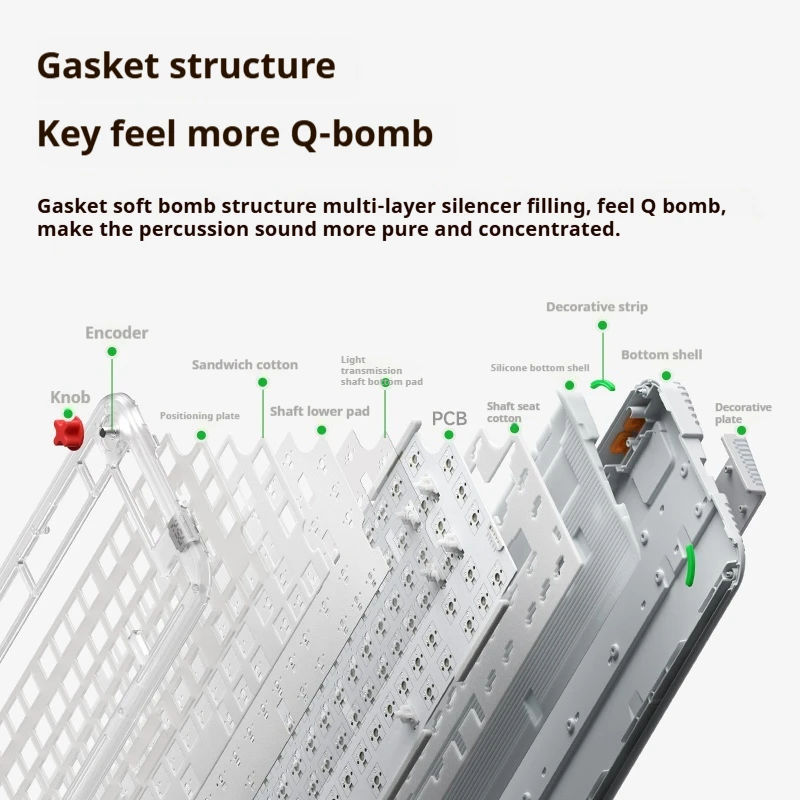 NuPhy Kick75 Mechanical Keyboard High/Low Switch Wireless 75% Layout Hot-Swap Gasket Structure Bluetooth 2.4G Gaming Keyboard