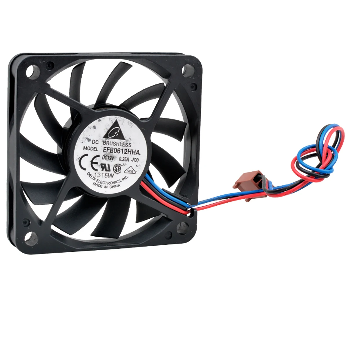 

EFB0612HHA-F00 12 В 0,25 А 6010 Измерение скорости Высокий объем воздуха Ультратонкий охлаждающий вентилятор
