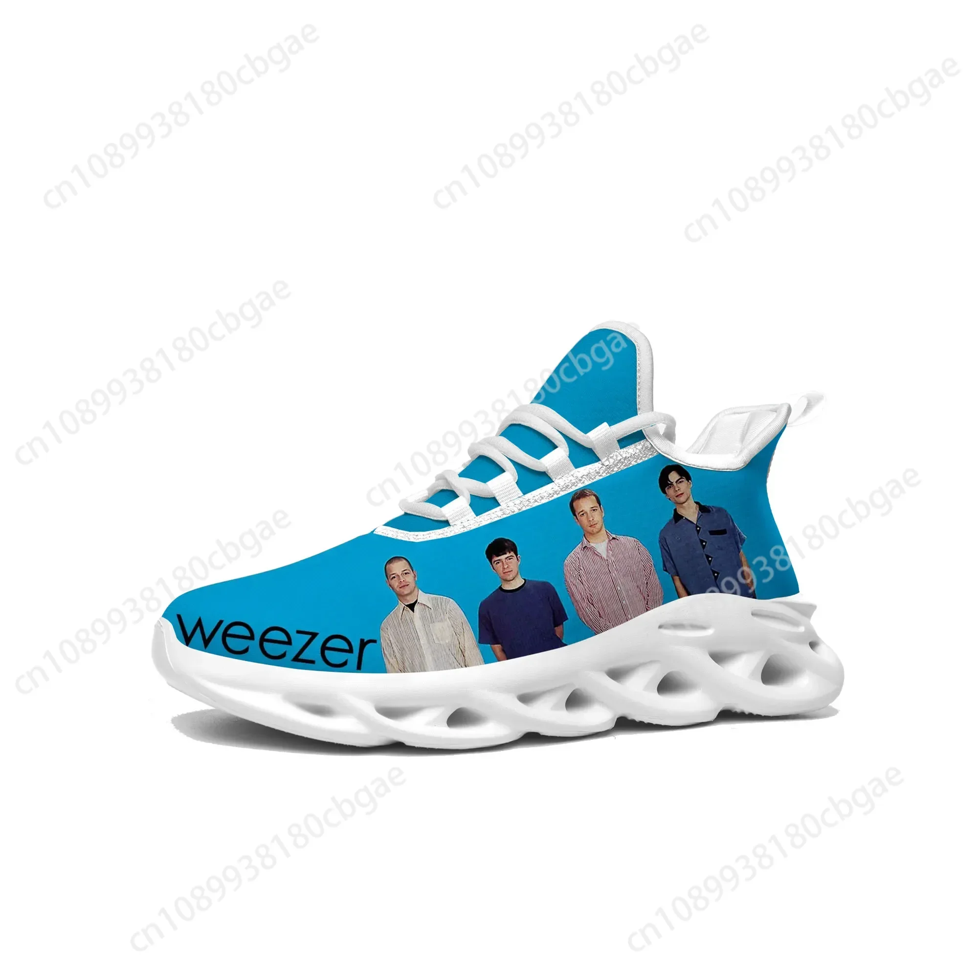 Weezer Band Pop Flats Sneakers Mens Womens Hot Hip Hop Rapper Sports Running Shoe Sneaker Lace Up Mesh Footwear Tailor-made Shoe