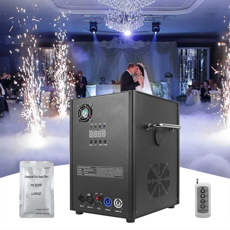 700w Large Pyrotechnics Indoor Cold Spark Firework Machine Stage Effect Dmx Machine for Events Stage Effect Wedding