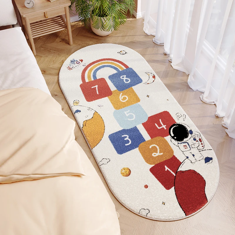 

Cartoon Cute Children's Room Carpet Modern Home Decoration Aesthetics Bedroom Rug Comfortable Soft Balcony Rugs ковер Tapete 양탄자