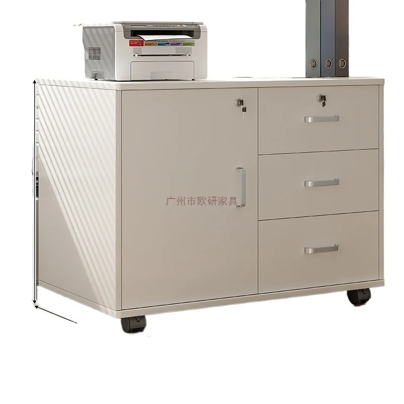 LH File Cabinet Office Storage Wooden Short Cabinet with Lock Storage