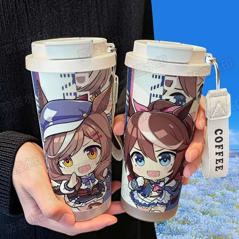 

Милая термокружка для девочек с дизайном «Император Восточного моря», из нержавеющей стали 316, большой емкости, с соломинкой, для автомобиля, для кофе и других напитков