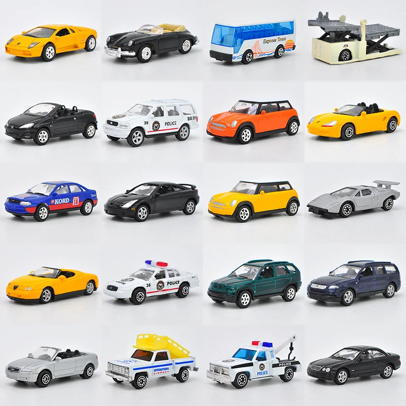 

WELLY 1:60 BMW Toyota Airport Special Vehicles Baggage Tractor Trailer Alloy Police Mini Car Model Diecast Metal Model Kids Gift