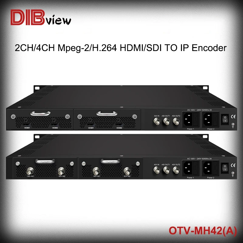 Dibview 4 in 1 MPEG2 H.264 HD SD SDI Video Encoder With HDMI input for Cable TV Headend output asi