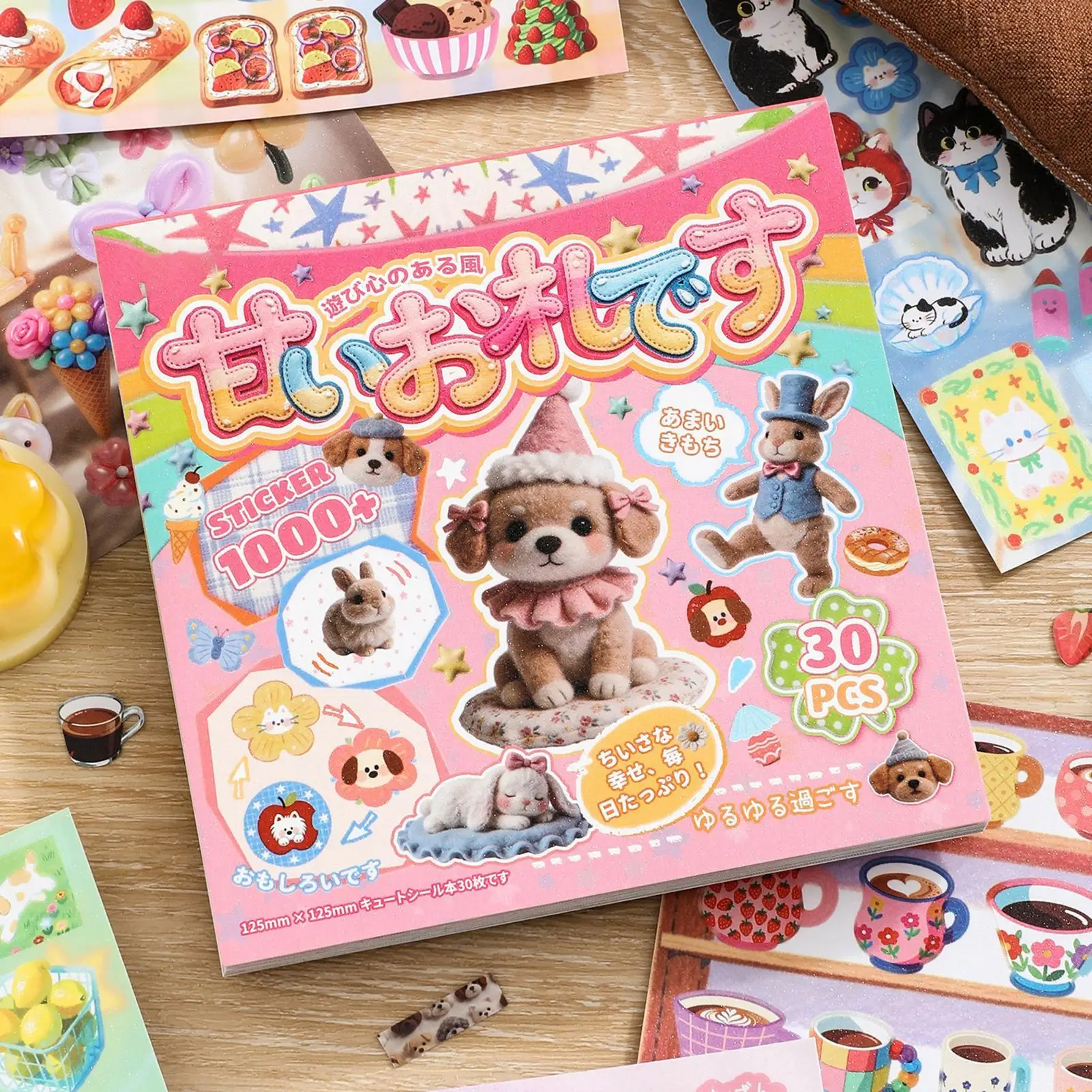 Reusable Sticker Book DIY Removable Decorative Relief Toys Kids Portable Travel Sticker Book For Boys Girls Women Family Planner