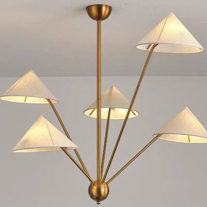 Modern Creative Fabric Lampshade Chandelier Living Room Homestay Kitchen Bedroom LED Hanging Lamp Home Decor Lighting Fixtures