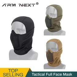 ARM NEXT Tactical Full Face Mask Balaclava Cap Motorcycle Army Airsoft Paintball Headgear Metal Mesh Hunting Protective Mask