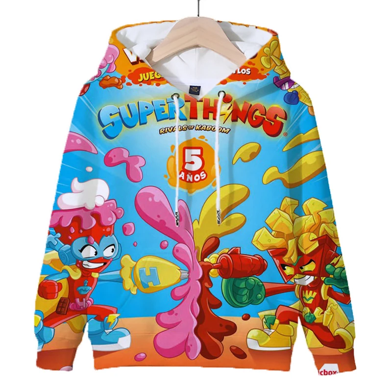 Kids Clothes Superthings 3D Print Hoodies Boys Girls Harajuku Sweatshirt Children Long Sleeve Pullover Autumn Casual Tracksuit