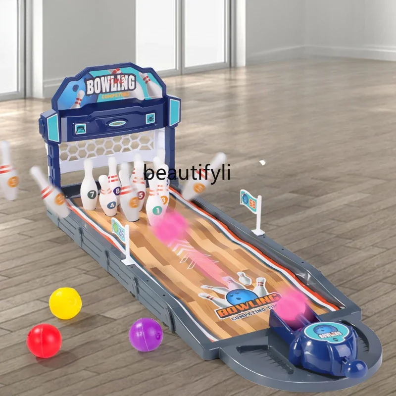 Children's Bowling Puzzle Indoor Ball Sports Double, Toys 3-6 Years 5 Interactive Boys