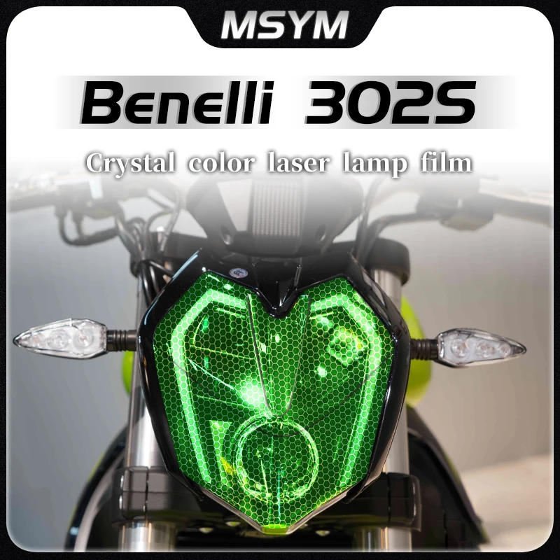 

For Benelli 302S 302 S 302s 302 s Headlight and taillight film honeycomb laser sticker protective film modification accessories