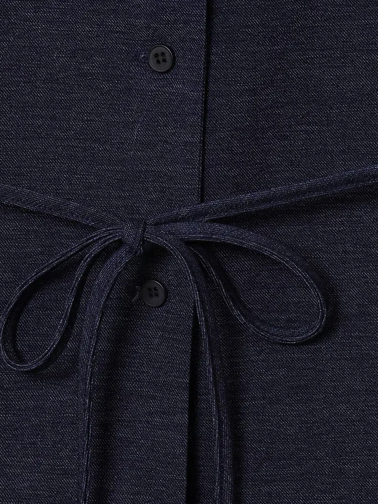 เสื้อผู้หญิงสไตล์ลำลอง NLZGMSJ คอวีผูกเชือก แต่งเข็มขัด แฟชั่นฤดูใบไม้ผลิ/ฤดูใบไม้ร่วง ปี 2025 แขนยาว