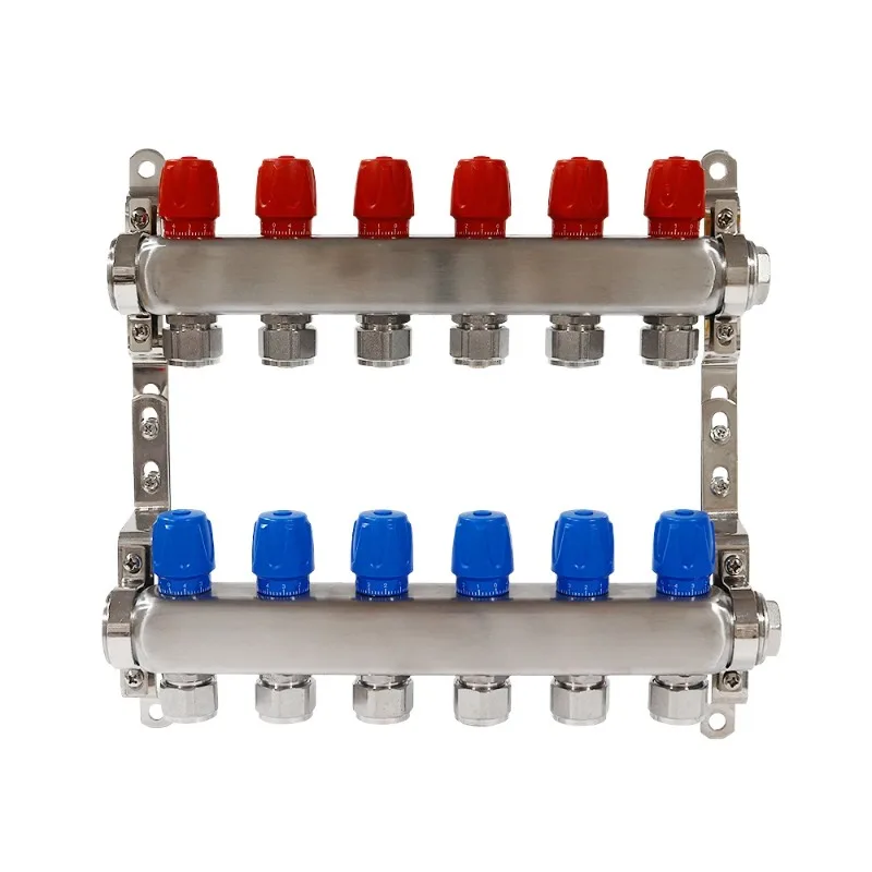 

Colorful Stainless Steel Underfloor Heating Axial Pump Manifold Collector with Factory Direct Price