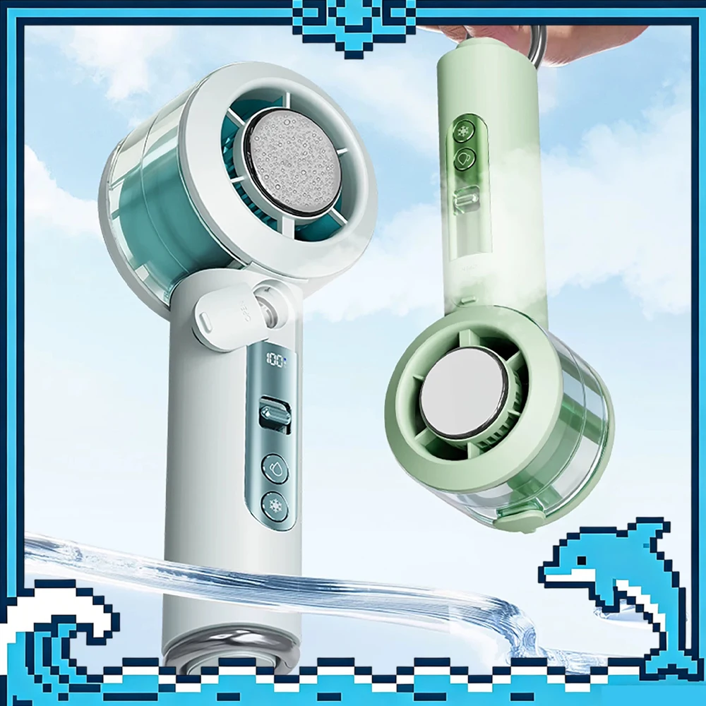 locknlock-enf8129grn-handheld-fan-spray-ice-compress-double-effect-cooling-handheld-small-fan-long-battery-life-of-16-hours-gift