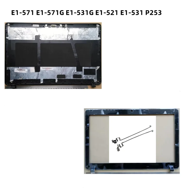 New Laptop LCD Back Cover Case Bezel Front Frame Housing Cover Case Hinge For E1-571 E1-571G E1-531G E1-521 E1-531 P253