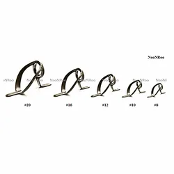 NooNRoo-HBSG Guide Set with SIC Ring, Fishing Rod Repair Guide, Heavy Duty, Saltwater Casting, Boat, Building, HB, 5Pcs Bag