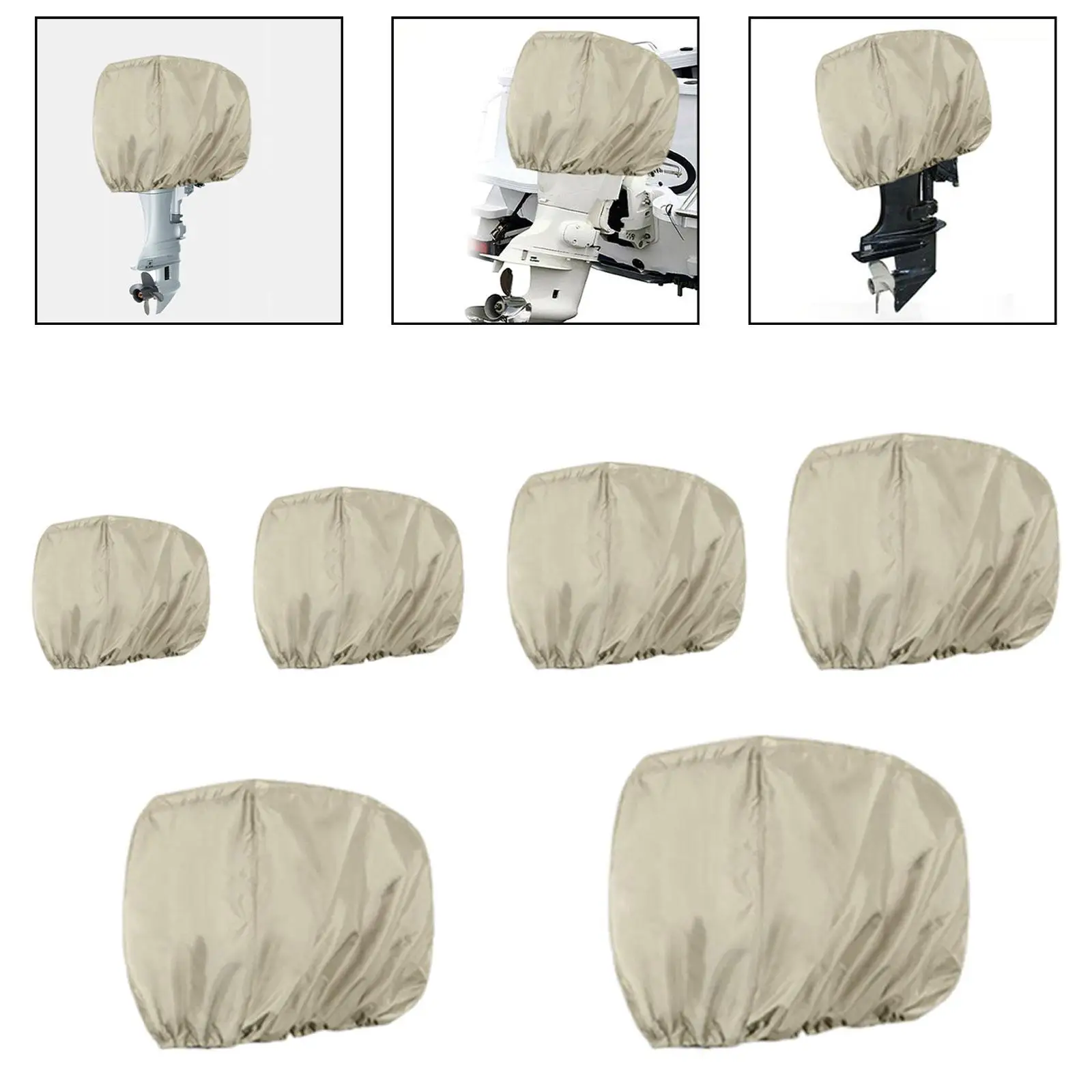 Outboard Motor Cover Universal Windproof Water Resistant Dustproof Full Size Trailerable Marine Accessories Boat Engine Cover