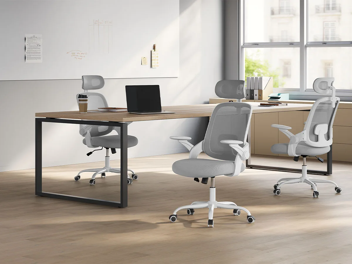 WOLTU Ergonomischer Bürostuhl aus Netzstoff, anhebbarer Gaming-Stuhl, drehbarer Computerstuhl mit Kopfstütze, verstellbare Lendenwirbelstütze, hohe Rückenlehne – Detail 27