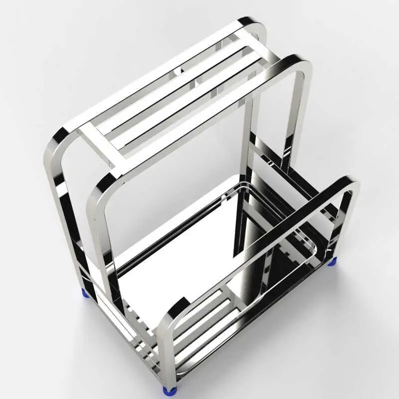 

304 Stainl Steel Knife Holder Cutting Board Stand Kitchen Accories Knife Base Storage Ra Antibacterial Kitchen Storage