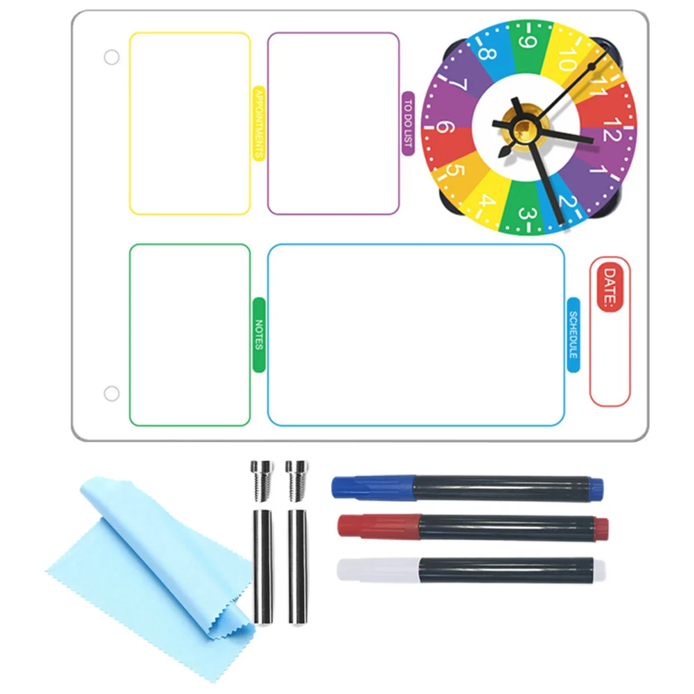 لوح مسح أكريليك، لوحة مذكرة شفافة لسطح المكتب، تصميم قوي محمول، أنيق وعملي، سهل القراءة، مخطط جدول الزمني